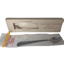 Reed  Barton Silverplate Infant Feeding Spoon NIB set of 2 Made in USA