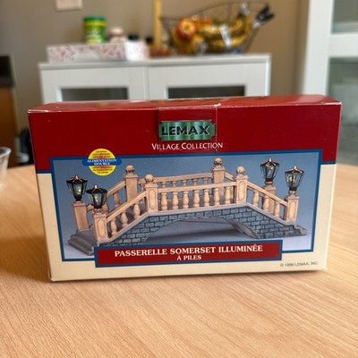 Lemax Village Collection Lighted Somerset Foot Bridge Vintage Battery 1999 94385