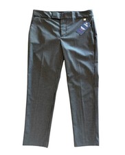 NWT Chaps Weekday Ready Slimming Gray Pinstripe Ankle Dress Pants Womens Size 10