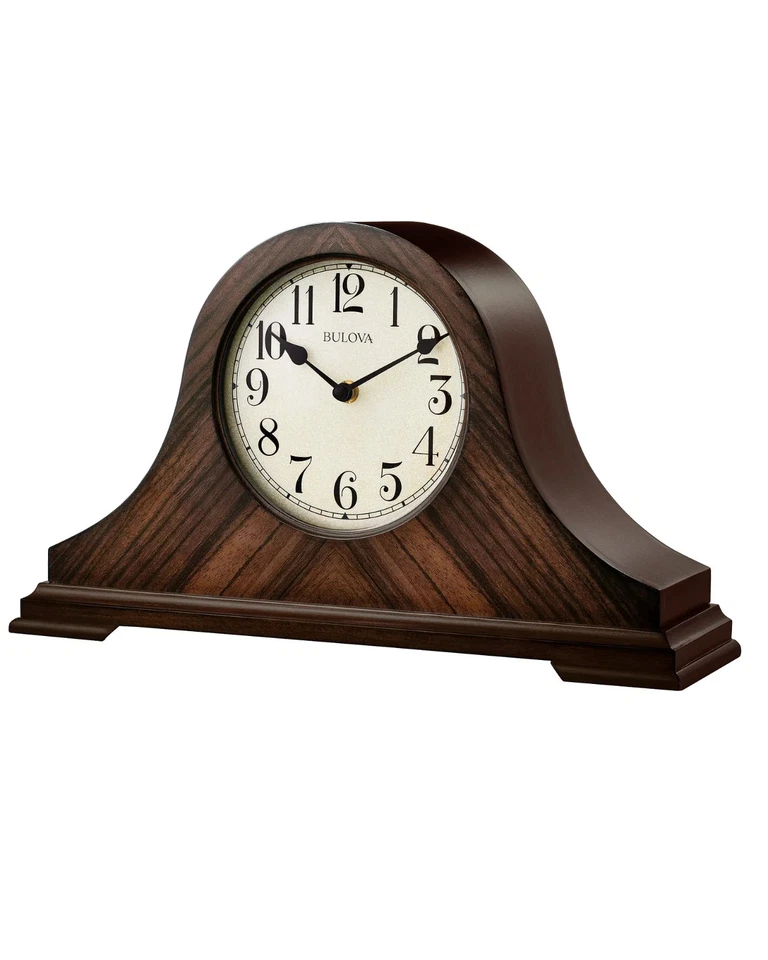 Bulova Mantel Clock Norwalk Walnut Finish B1515-tested