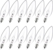 Chandelier Light Bulbs for Ceiling Fan, Vanity, Outdoor - Warm White 2500K, 500