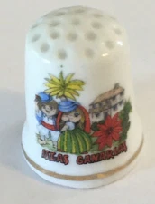 Islas Canarias Thimble Vintage Souvenir Collectible