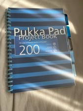 Pukka Pad A4 - Project book | 200 Pages With Dividers ( New) Blue Strip Cover