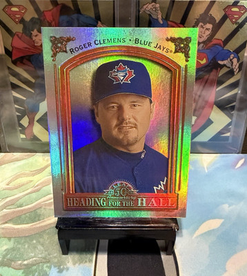 1998 Roger Clemens Donruss Leaf Heading to the Hall #6 Ser# /3500 Blue Jays 22A