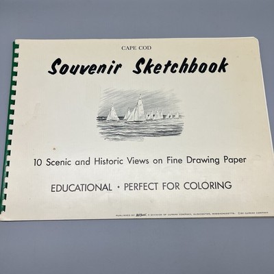 Plymouth & Cape Cod MA Souvenir Sketchbook 10 Scenic Historic Views Jas F Murray