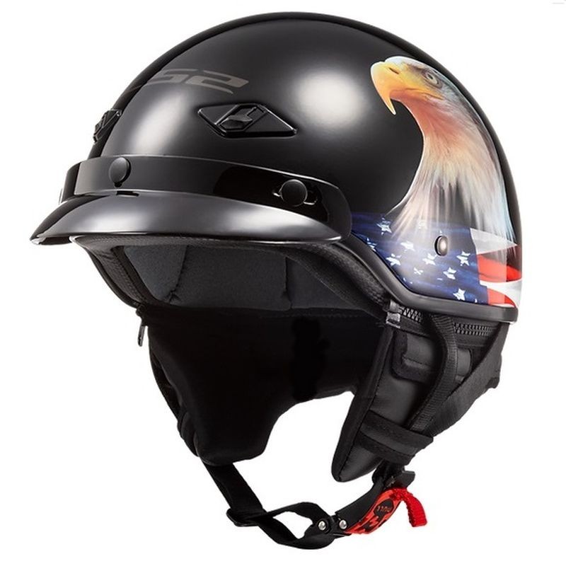LS2 Bagger Half Face Street Motorcycle Helmet - Pick Size & Color