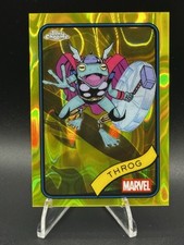 2025 Topps Chrome Marvel Throg Yellow Lava Refractor #46