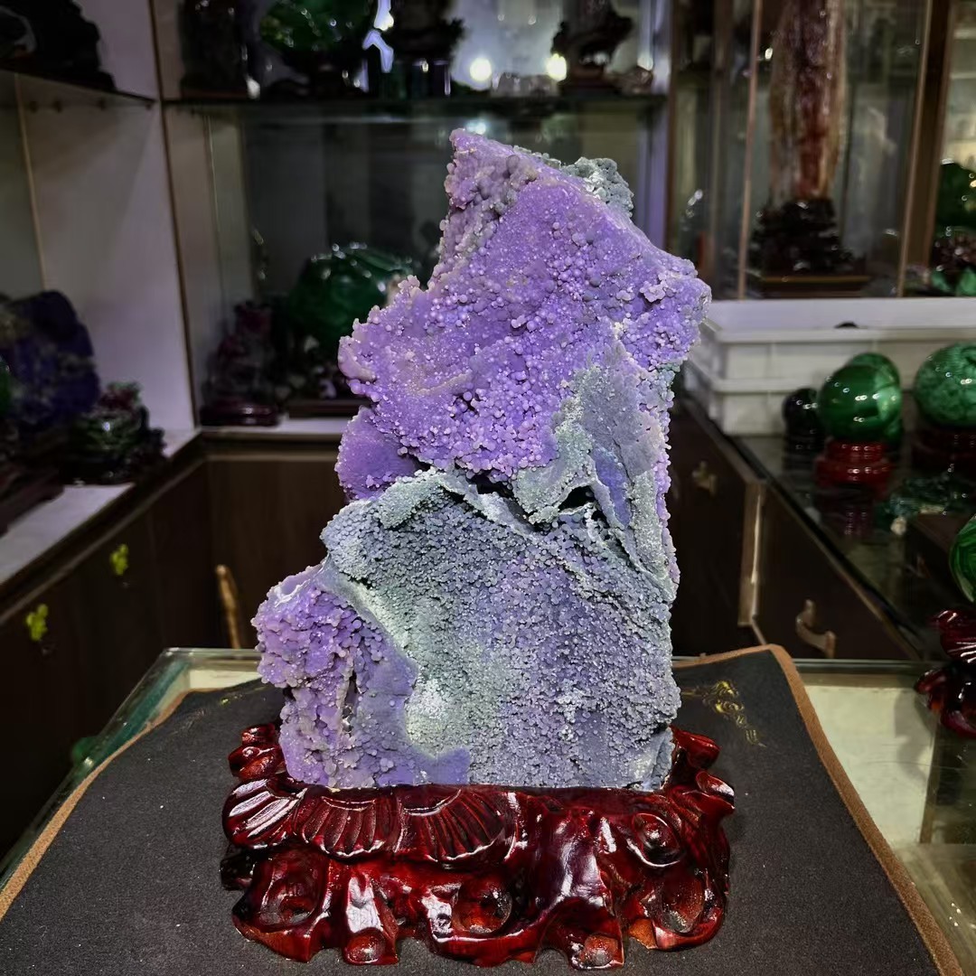 11.44LB Natural purple grape agate quartz crystal granular mineral specimen