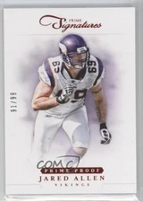 2012 Panini Prime Signatures Prime Proof Red /99 Jared Allen #104