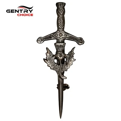 GENTRY CHOICE Highland Thistle Sword Antique Kilt Pin Brooch Scottish Pin Kilt Pin