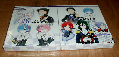 Re:Zero Collector's Edition Part 1-2 New Sealed 4 Blu-Rays + 2 Books Anime