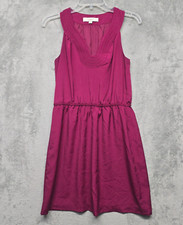 Ann Taylor LOFT Dress Womens Size 2 Purple Mauve Elastic Waist Casual Career
