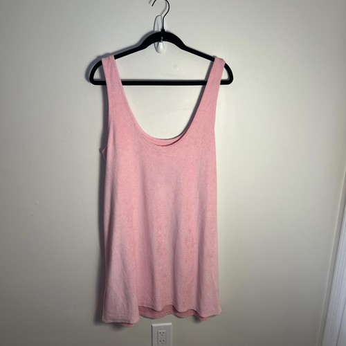 H&M Terry Cloth Swing Cotton Dress Size Large Pink New - Picture 5 of 8