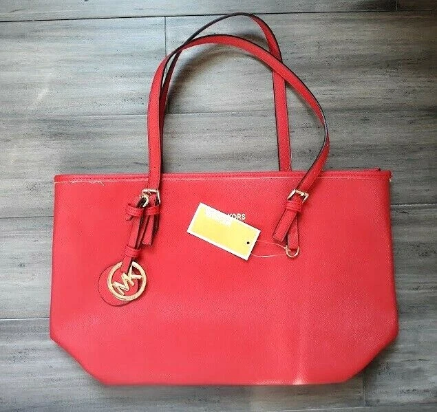 Michael kors red jet set bag deals