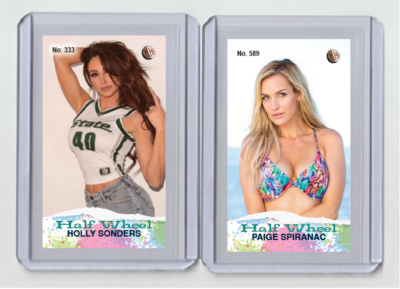 Paige Spiranac rare MH Half Wheel #'d x/3 Tobacco card no. 589