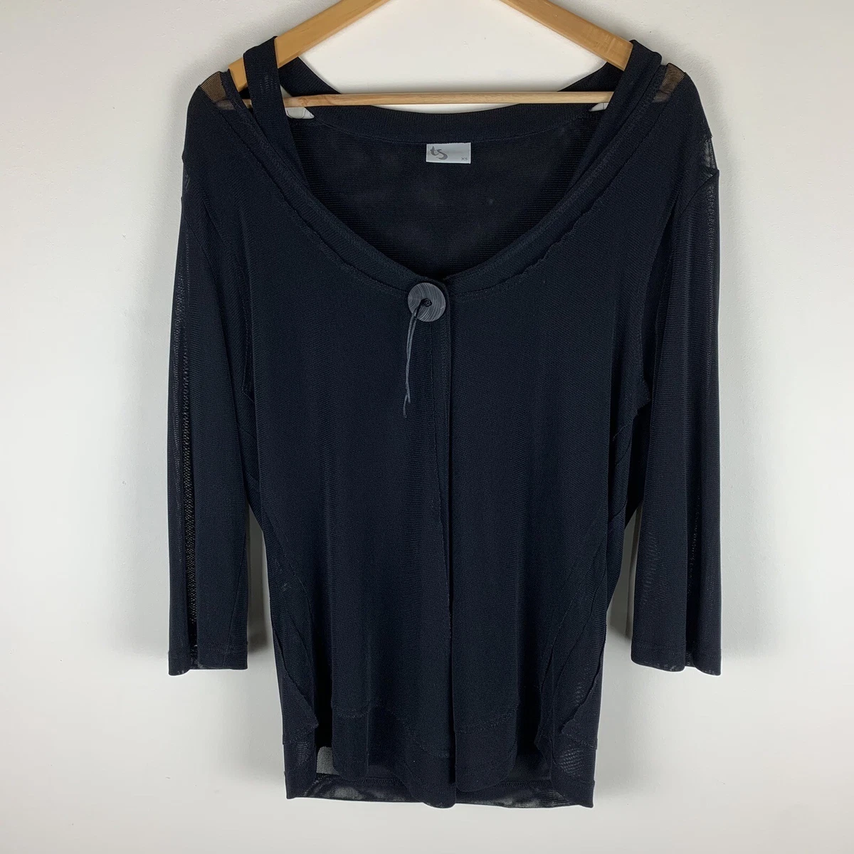 Sheer black cardigan plus size cheap