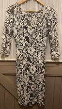 Joe Browns Black & White Floral Lace Stretch Dress – UK 10 BNWOT cocktail, party