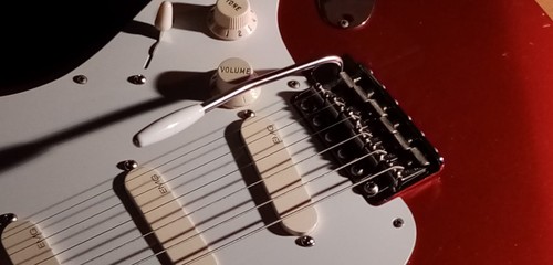 PUSH-IN 5.5mm Gilmour RED Strat '57 SHORT ARM on Fender ELITE & DELUXE Trem RARE - Picture 10 of 20