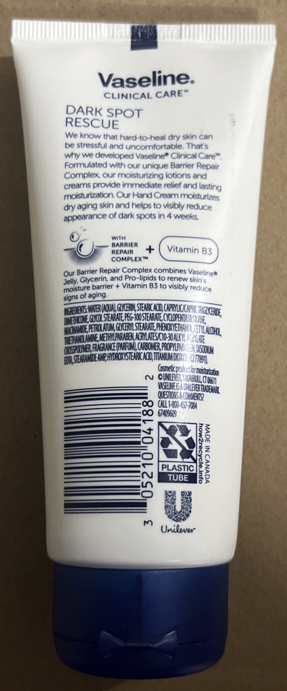 Vaseline Clinical Care Dark Spot Rescue Hand Cream 3.4 oz