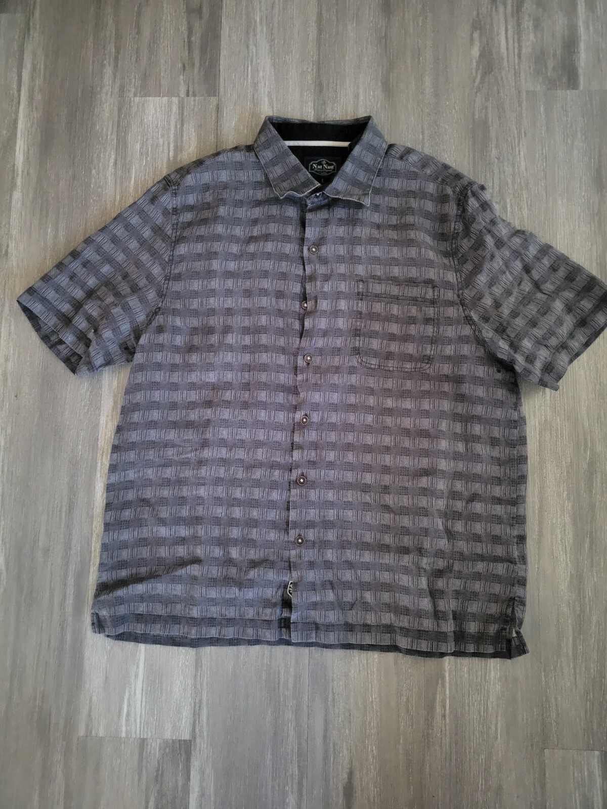 Nat Nast Linen Short Sleeve Button Up Shirt