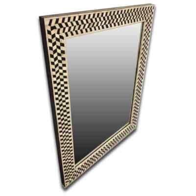 26x20 Inches Bone Inlay Mirror Frame Handmade Decor Design Wood Frame Home Decor