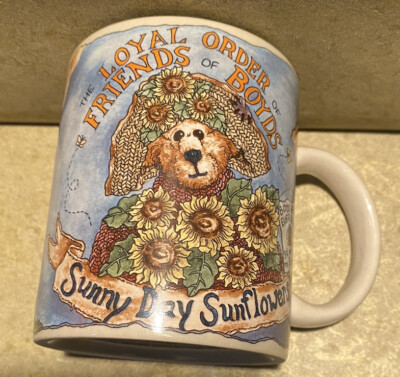 The Boyds Collection Bearware Pottery Works Sunny Day Sunflowers Mug