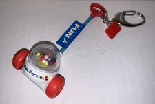 Fisher Price Keychain Mini Corn Popper Toy 2001 Toy Show Basic Fun Working
