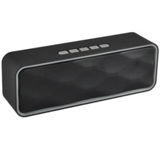 Portable Bluetooth Speaker Wireless Stereo Rechargeable Speaker Black/Gray