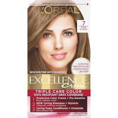 	Excellence Creme Hair Color 7 Dark Blonde 1 Pack	