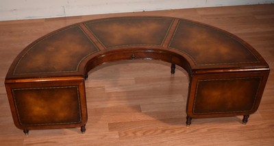 1900s Antique Weiman English Regency Mahogany & leather top coffee ...