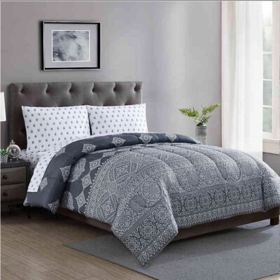5 Pc Ellison ''RADISSON'' Reversible 2-Looks Bed-In-A-Bag ~ Full 76 W x 86 L NEW