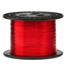 23 AWG Gauge Enameled Copper Magnet Wire 5.0 lbs 3169' Length 0.0236" 155C Red