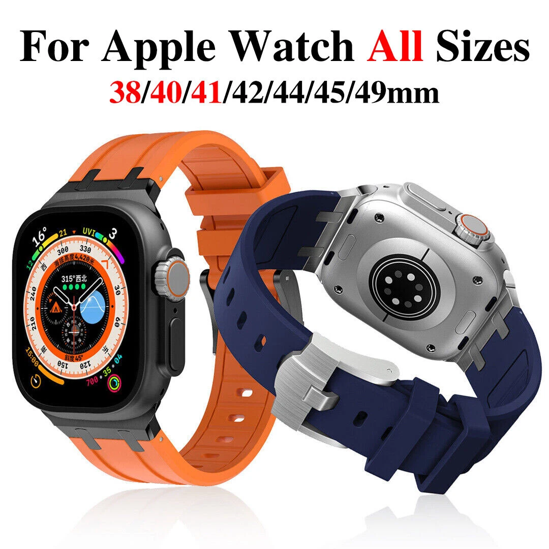 AP Mod Silicone Band Strap For Apple Watch Ultra 9 8 7 6 5 4 3  41/42/44/45/49mm