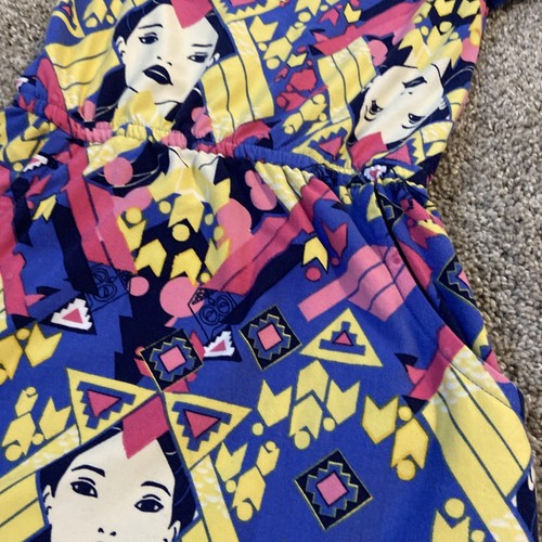 LULAROE Size 4 Pocahontas Print Dress Mae Pockets Soft Comfy Disney Girls - Picture 3 of 4