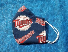 Washable Handmade Fabric Face Mask filter pocket MLB MINNESOTA TWINS
