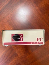 PC CONCEPTS 2 Way Data Transfer Switch Box Rotary Type CAT5 Networking Device