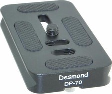 Desmond P-70 70mm QR Lens Plate Arca Compatible Dual Dovetail and D-Ring P70 DP