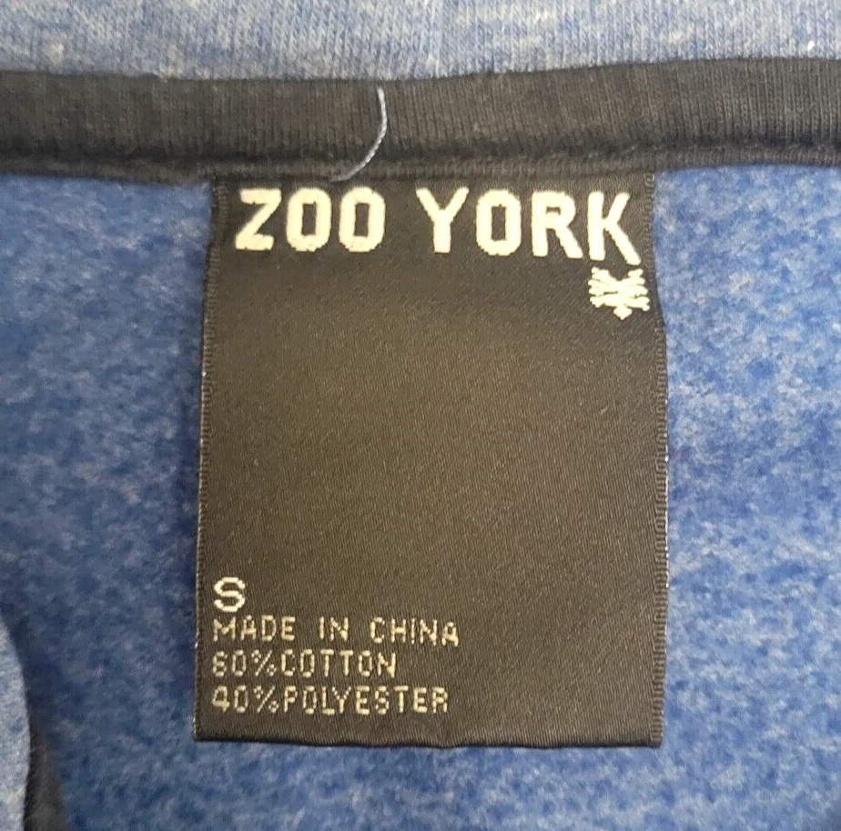 ZOO YORK Blue Striped Hoodie Jacket Sweatshirt Full Zip Unisex Youth Size Small - Image 4 of 4