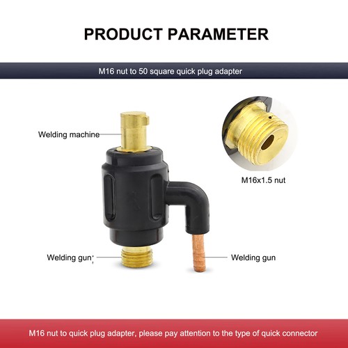 M16 Tig Torch Welding Gas Dinse Power Adapter Nut Joint connector 10-25 35-50 - Picture 3 of 11