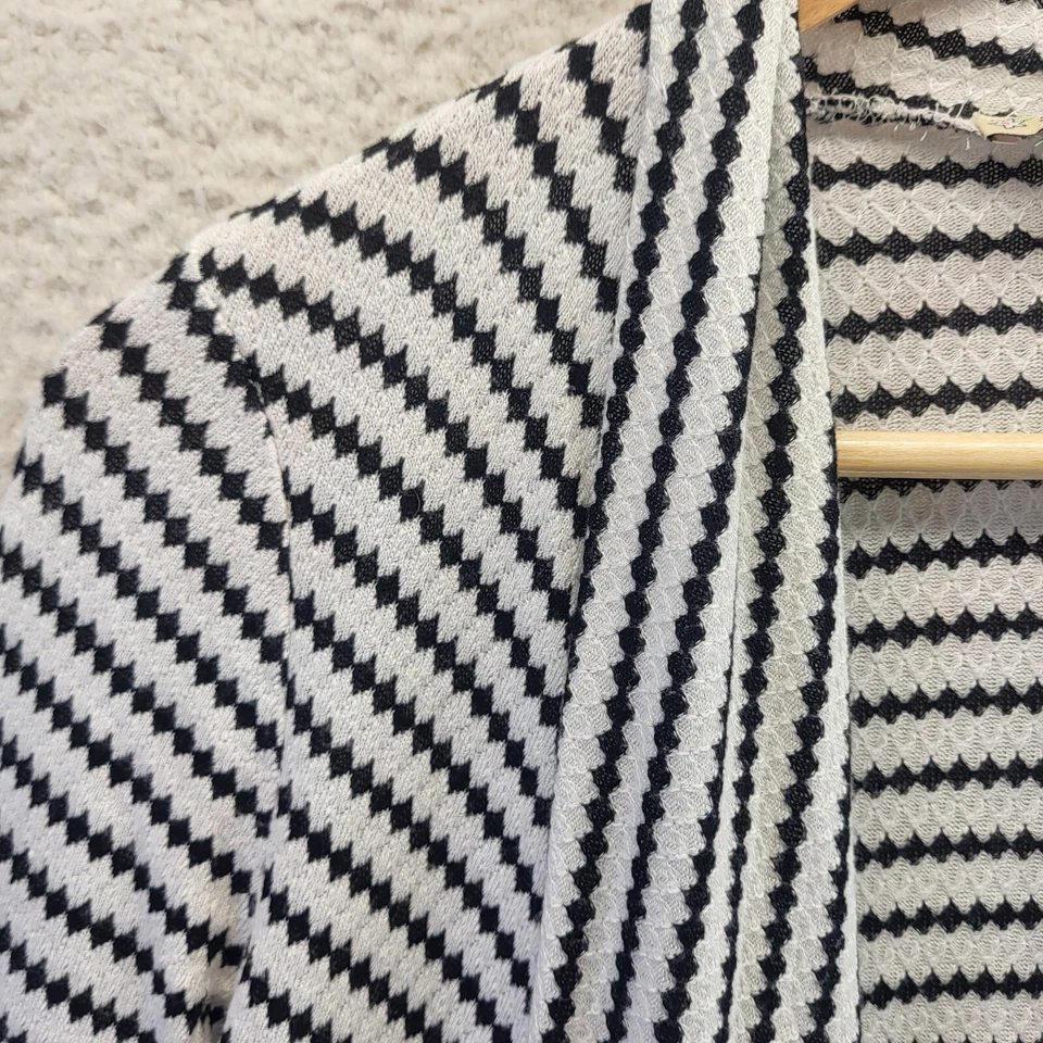 Blusa Cárdigan Lily Blanco Mujer Pequeña Negra Blanca Camisa a Rayas EE. UU. Damas Foto 2 de 4