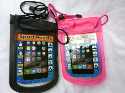 Universal Waterproof Cell Phone Pouch Dry Bag Cover For Phone 5"x8" NWT Lot 2 - Picture 1 of 7