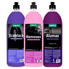 Removex + Alumax + Ecoblack Automotive Car Clean Maintenance Kit 3 x 1.5L Vonixx