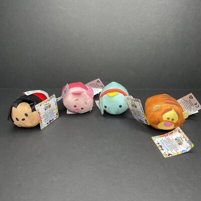 Lot Of 4 Disney TSUM TSUM Mini Soft Plush Toys Dolls New With Tags 3 Inches 3 