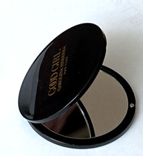 Carolina Herrera Black Tone metal Mirror Compact Hand Flipped Mirror NEW in Box