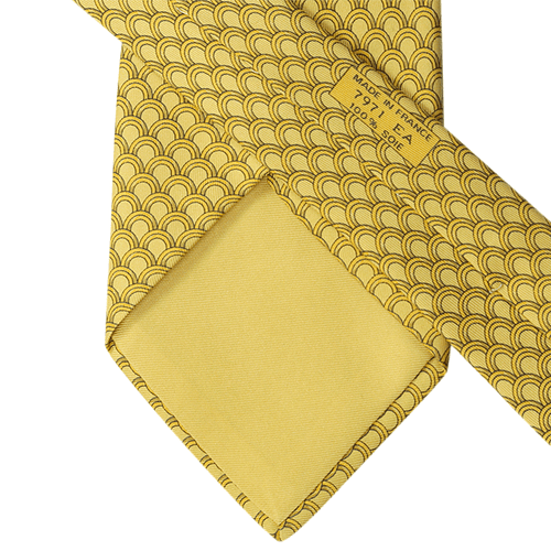 100% Auth HERMES TIE Silk Necktie Mens CLASSIC GEOMETRIC ARCHES Pattern 7971 - Picture 3 of 4