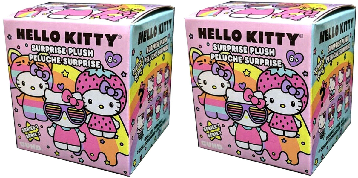 LOT OF 2 HELLO KITTY SURPRISE PLUSH SERIES 1 RANDOM BLIND BOXES