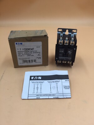 HOUSTON STOCK NEW EATON C25DNF340T TYPE C25 40 AMP CONTACTOR FREE 2 DAY AIR