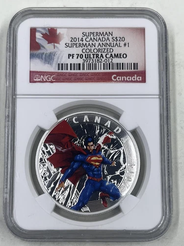 2014 Canada S$20 NGC PF70 Ultra Cameo Superman Annual #1 Colorized