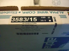 3583/15 MC005 100 FT (30.5 M) ALPHA WIRE FLAT CABLE, 15COND, 100FT, 28AWG, 300V 