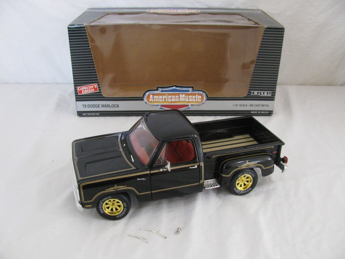 Ertl American Muscle 1/18 Diecast Black 1978 Dodge Warlock Pickup
